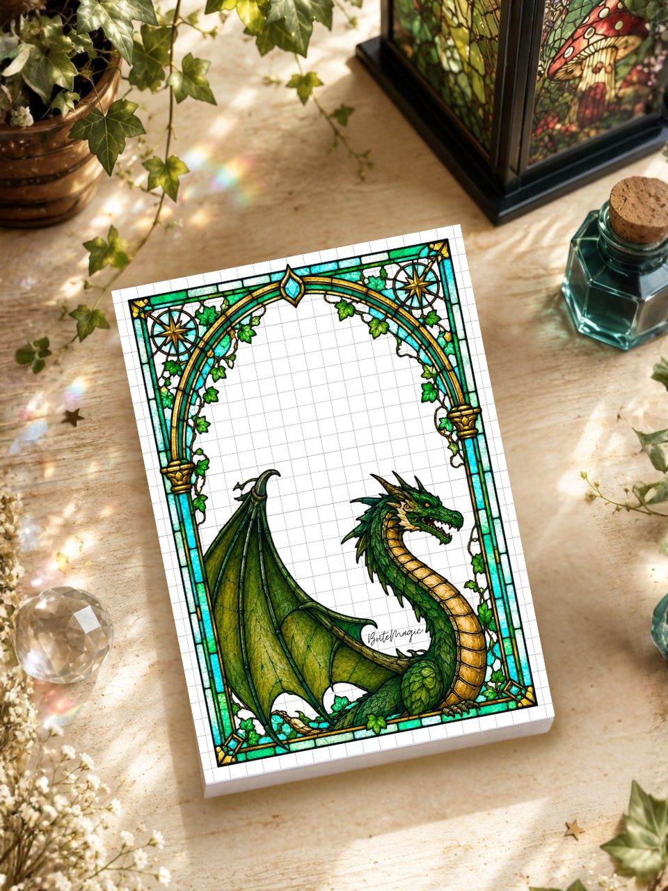 Bloc-notes A6 "Le Dragon Vert"