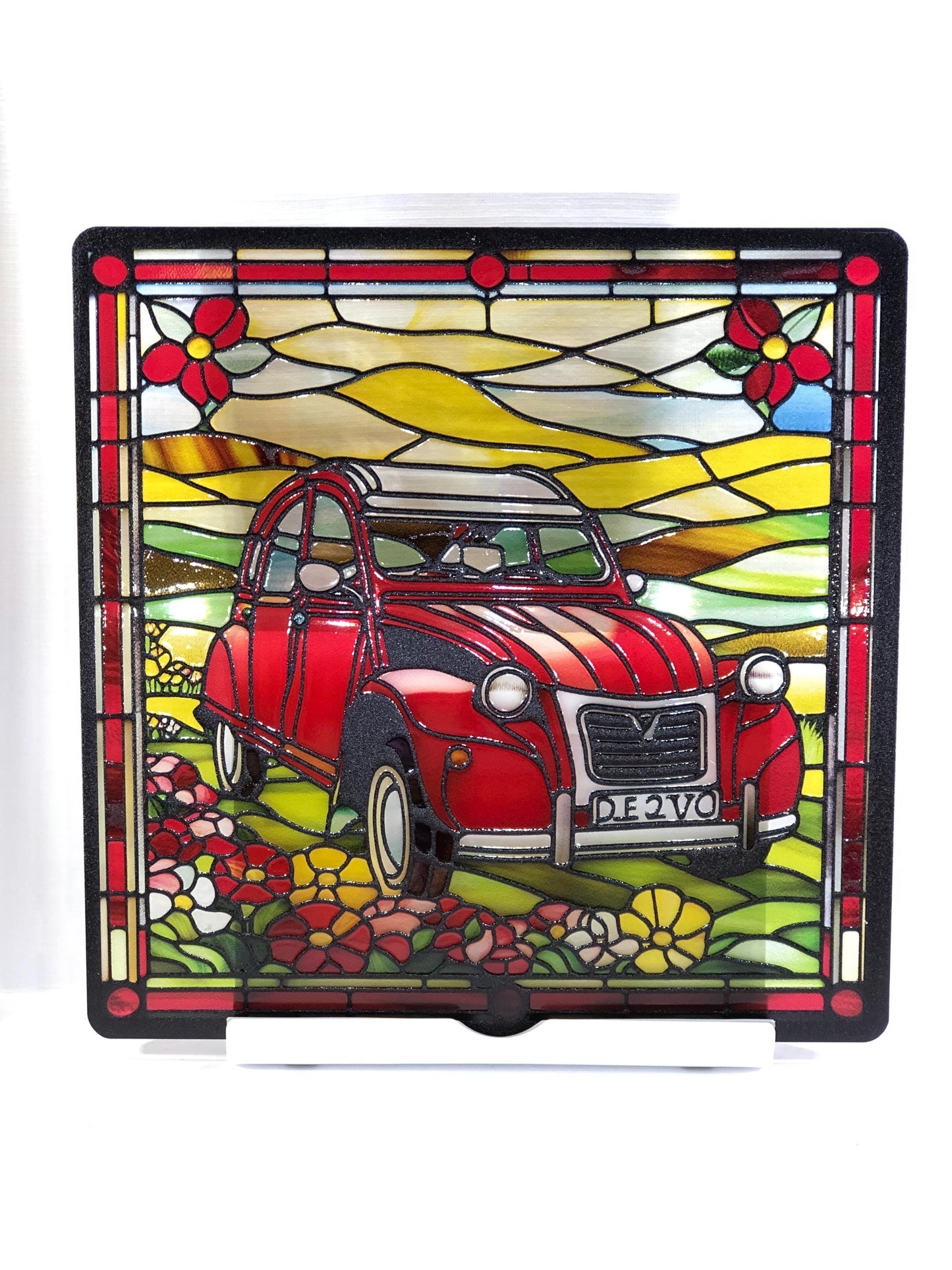 Vitrail voiture Citroën 2cv