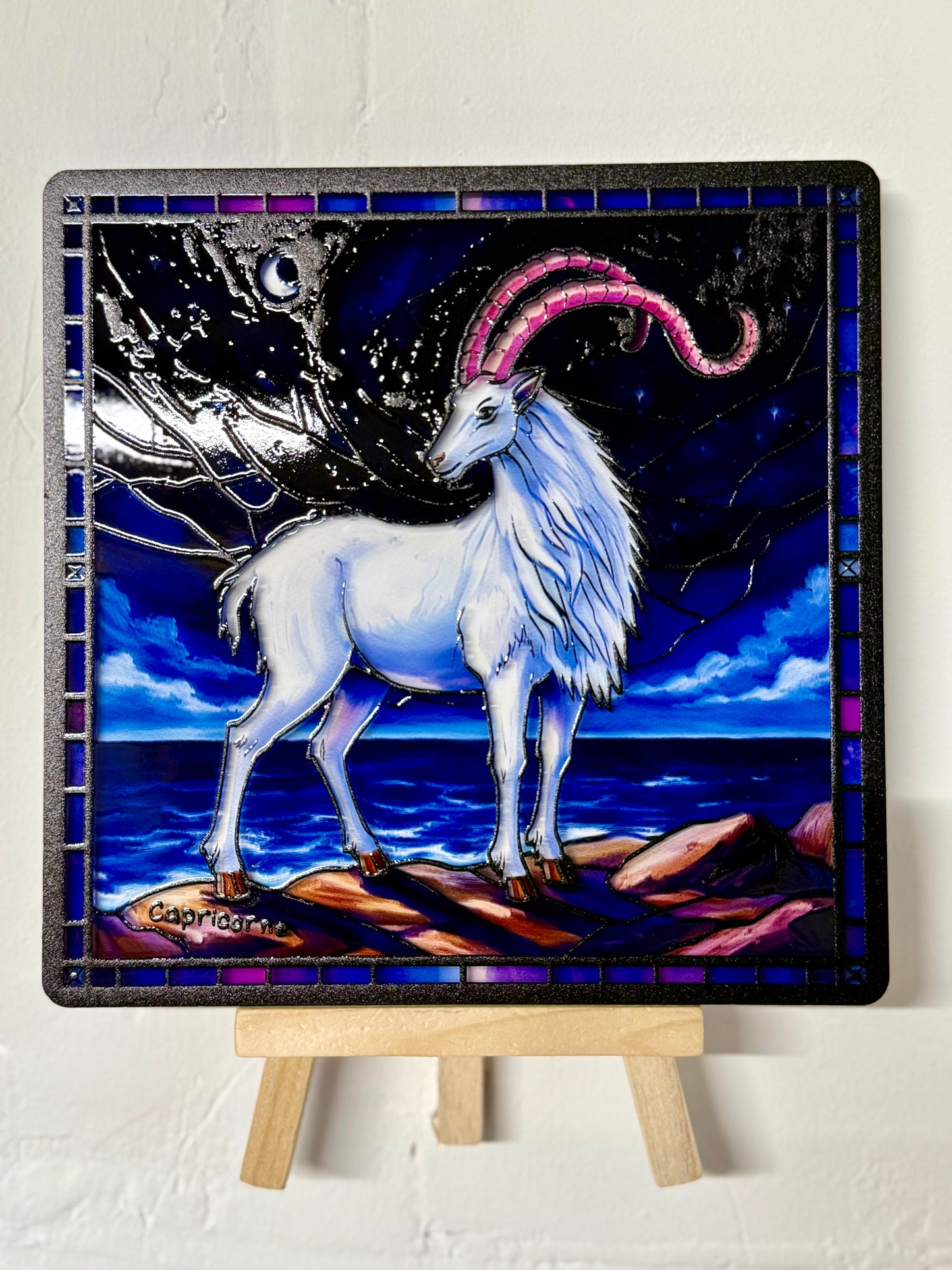 Vitrail Capricorne – Signe astrologique ambition