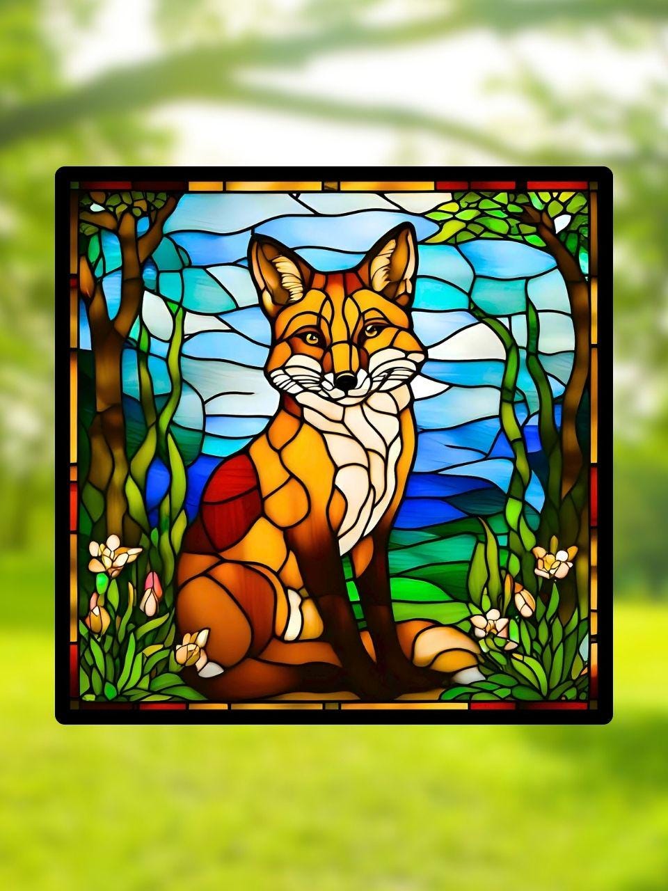 Vitrail Renard – Esprit de la forêt