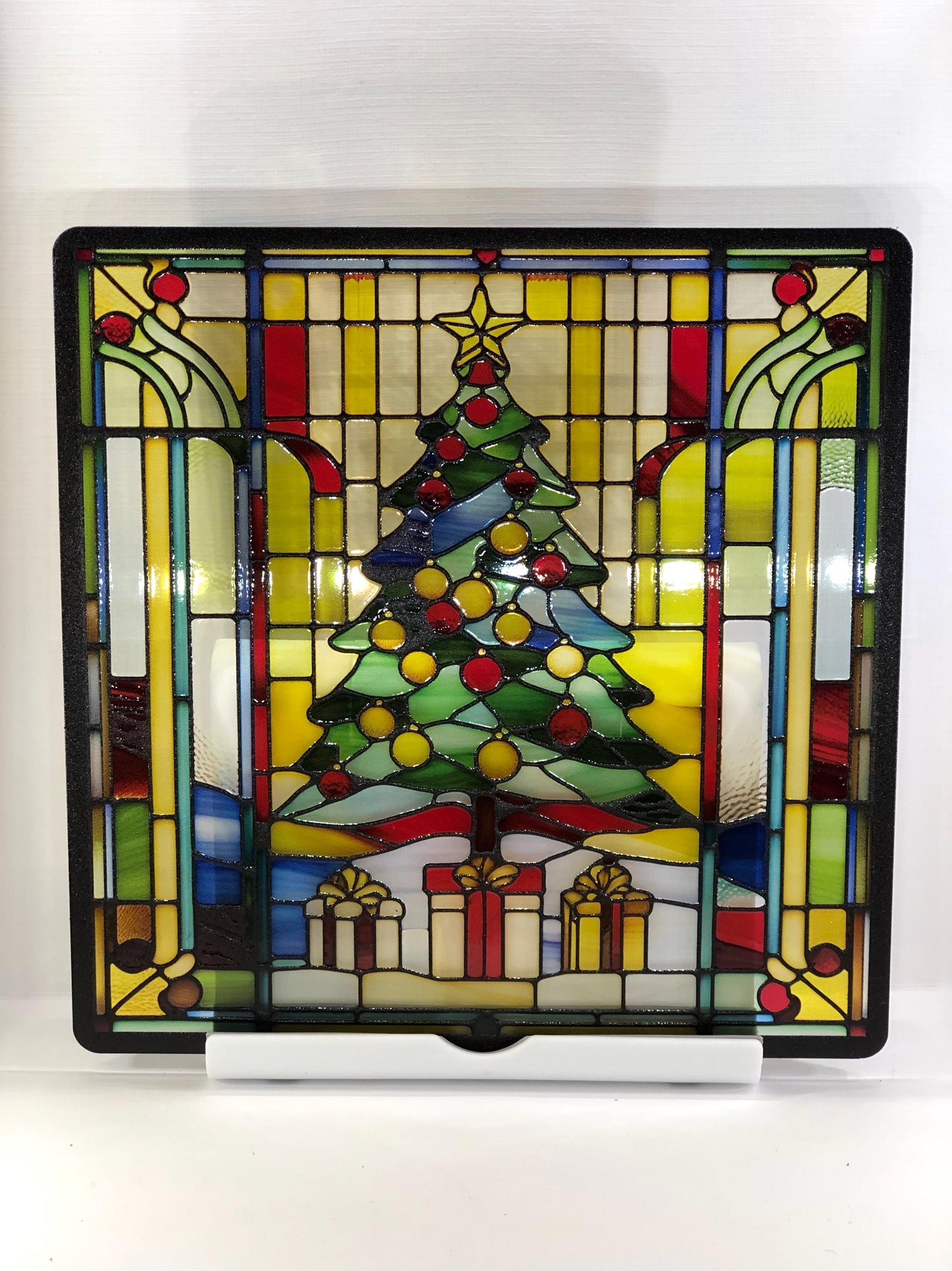 Vitrail Le Sapin de Noël – Décoration de Vitre Festive – Cadeau Original pour les Fêtes de Fin d'Année