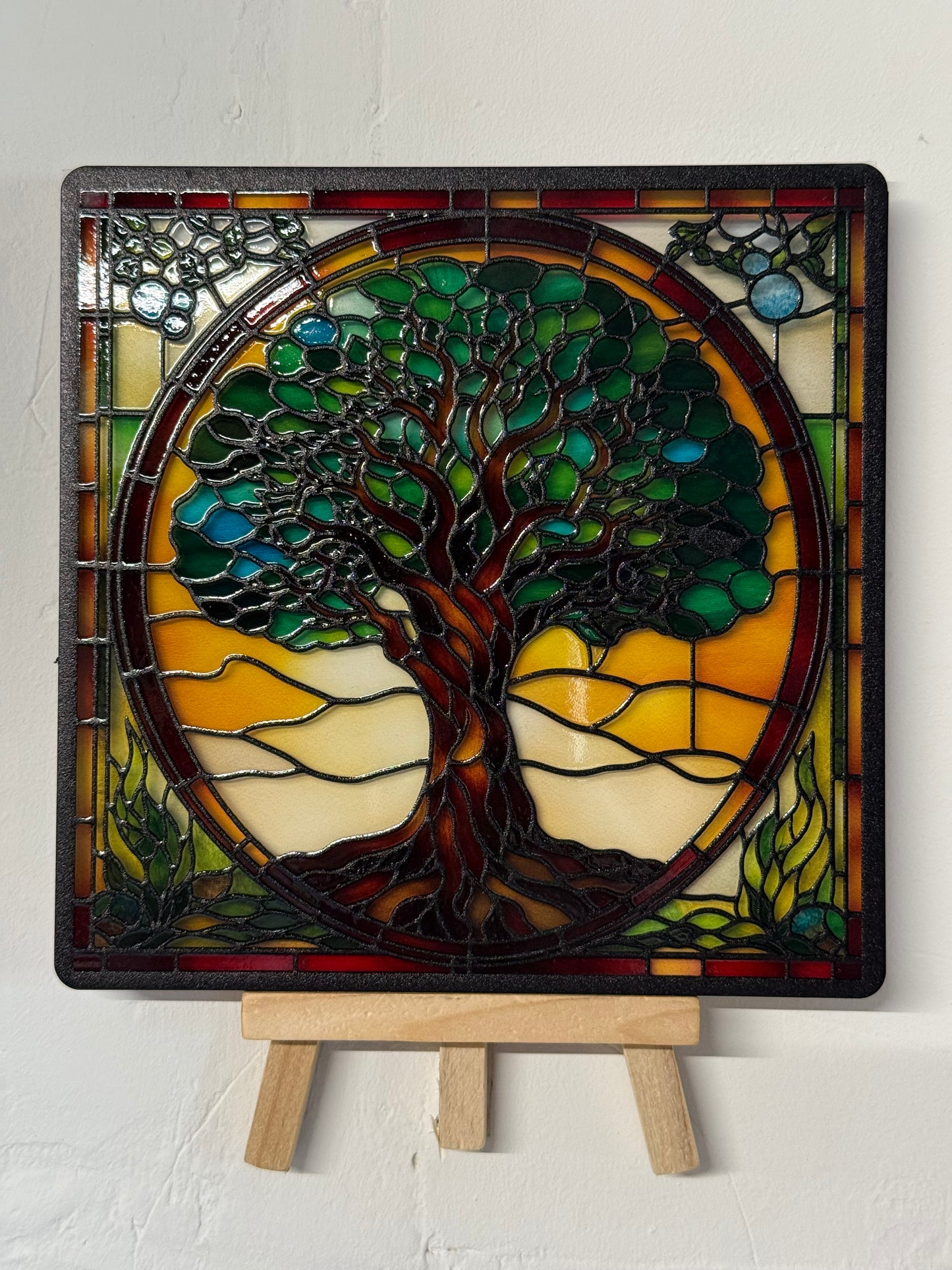 Vitrail Arbre de Vie Celtique – Symbole d'harmonie et décoration spirituelle