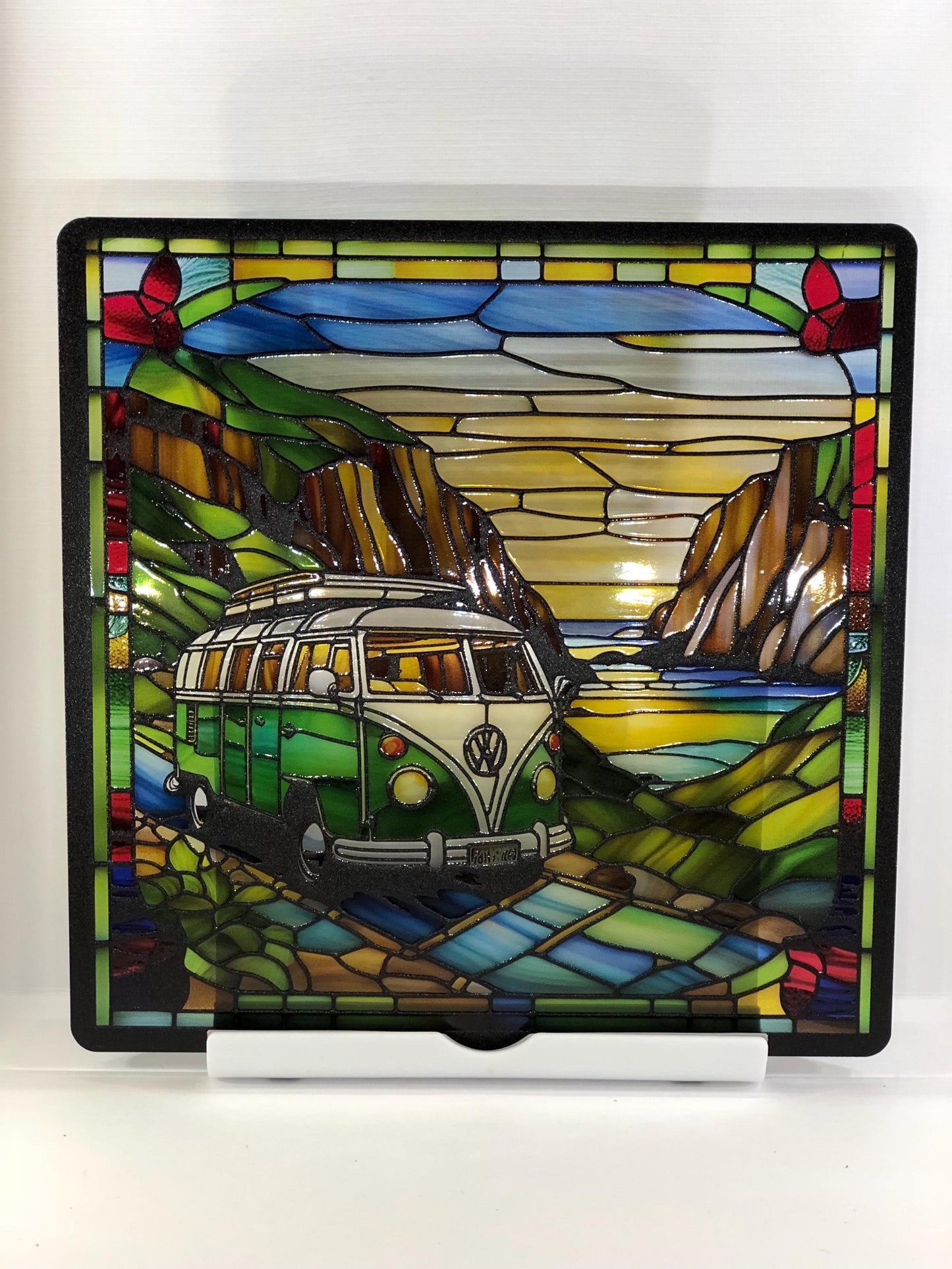 Vitrail van combi vw vert