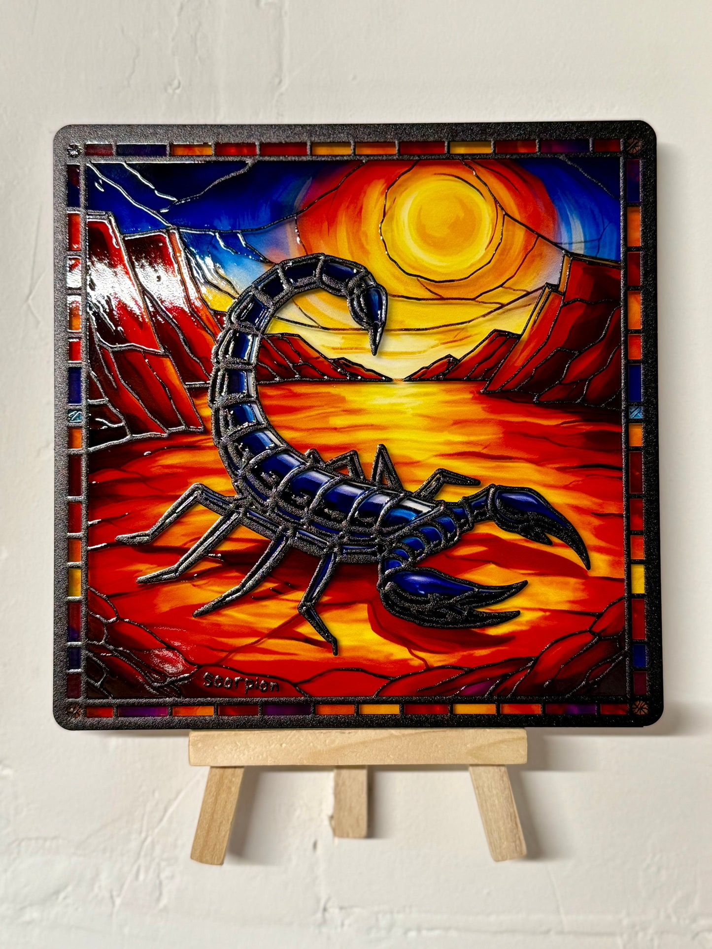 Vitrail Scorpion – Signe astrologique mystère intense