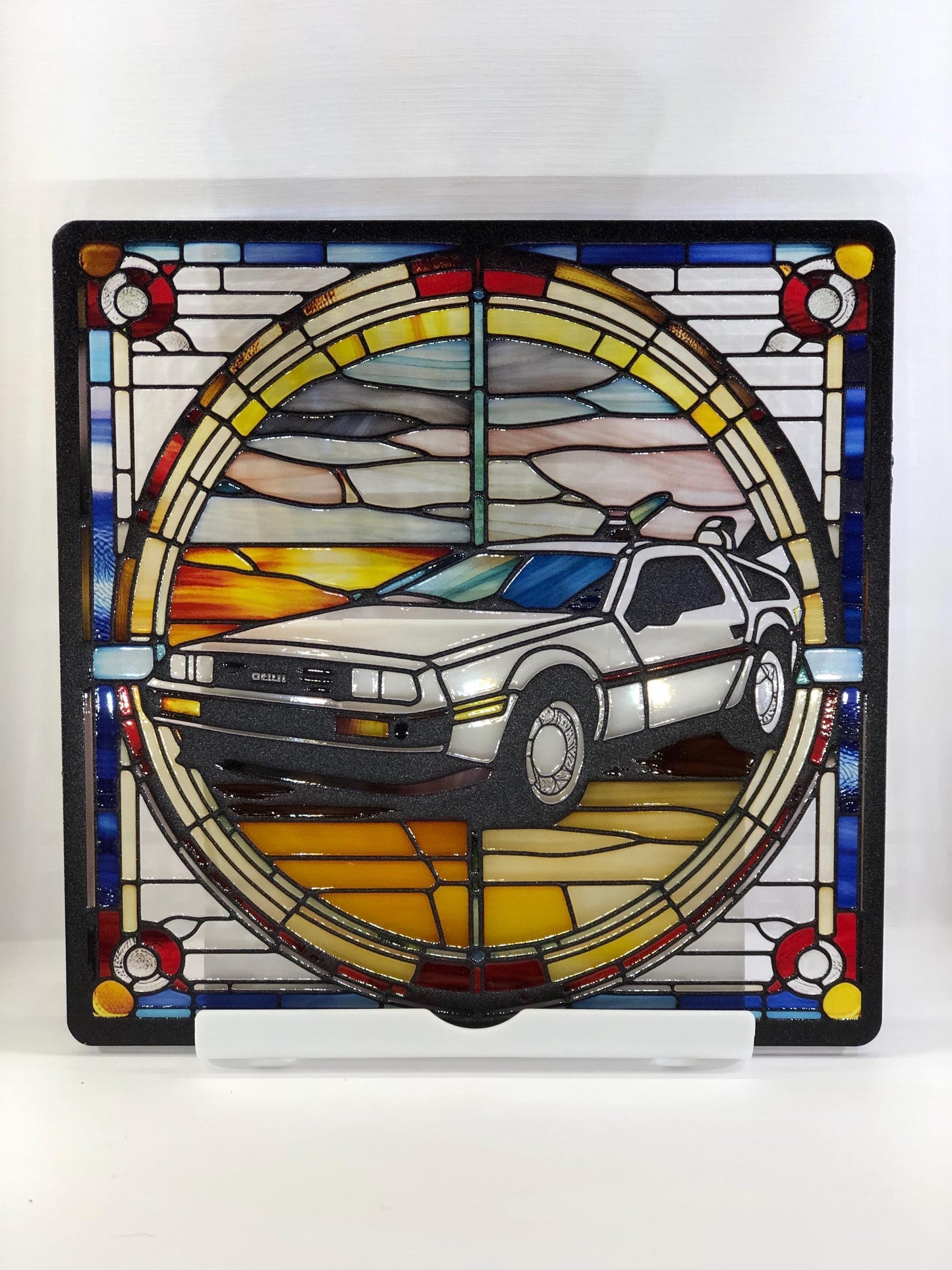 Vitrail voiture delorean