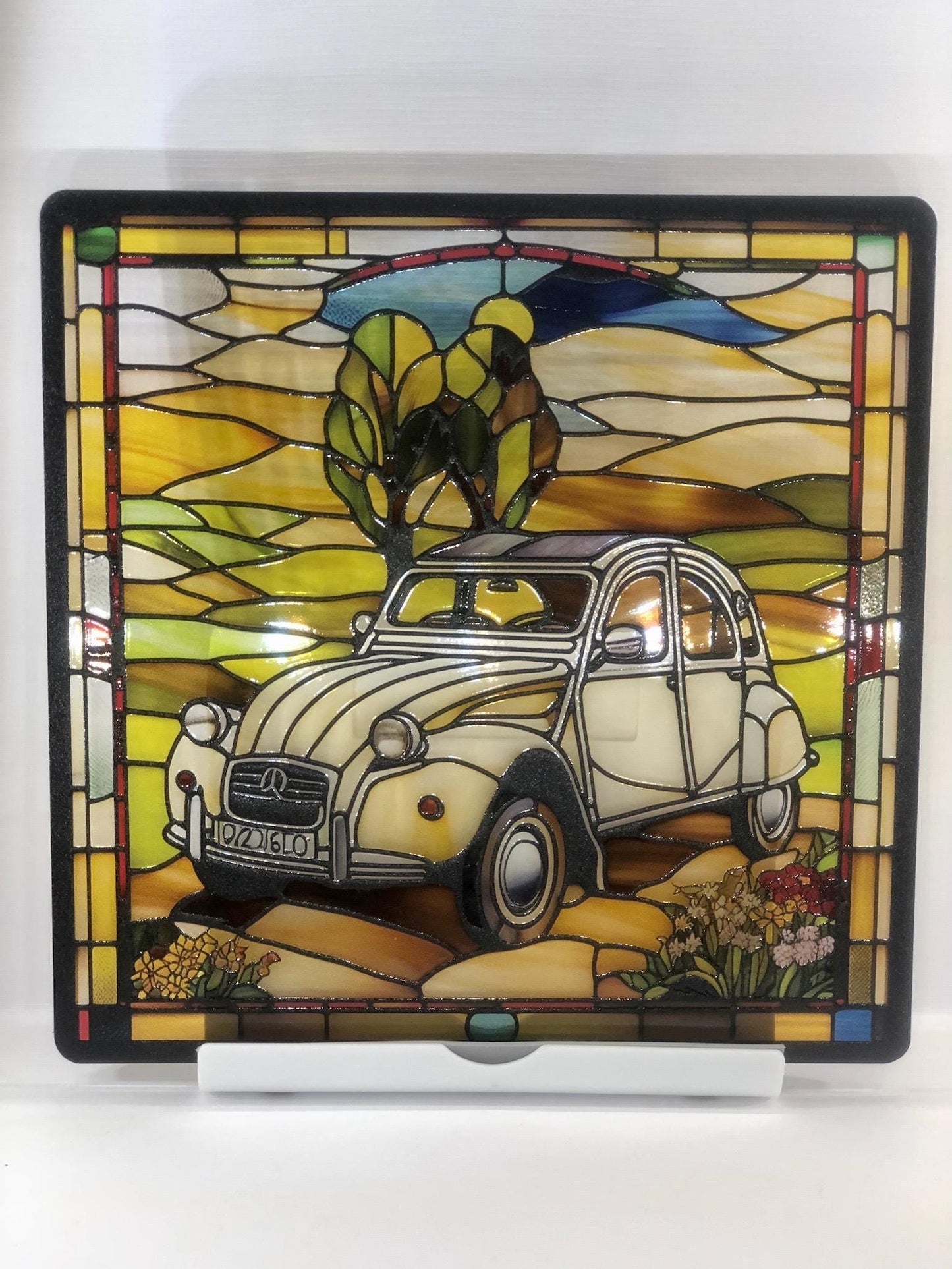 Vitrail voiture Citroën 2cv