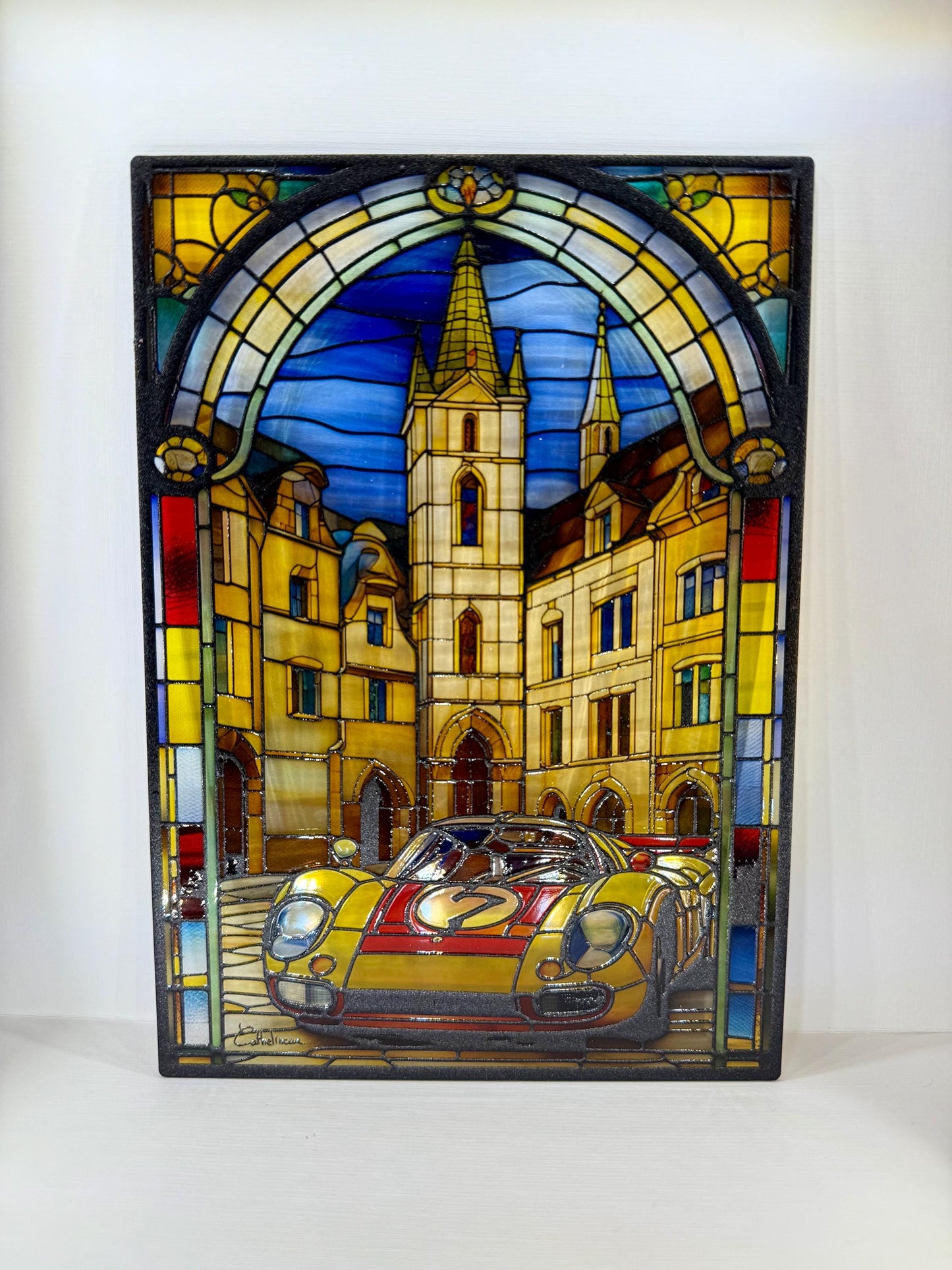 Vitrail la Porsche au Mans 148x210mm