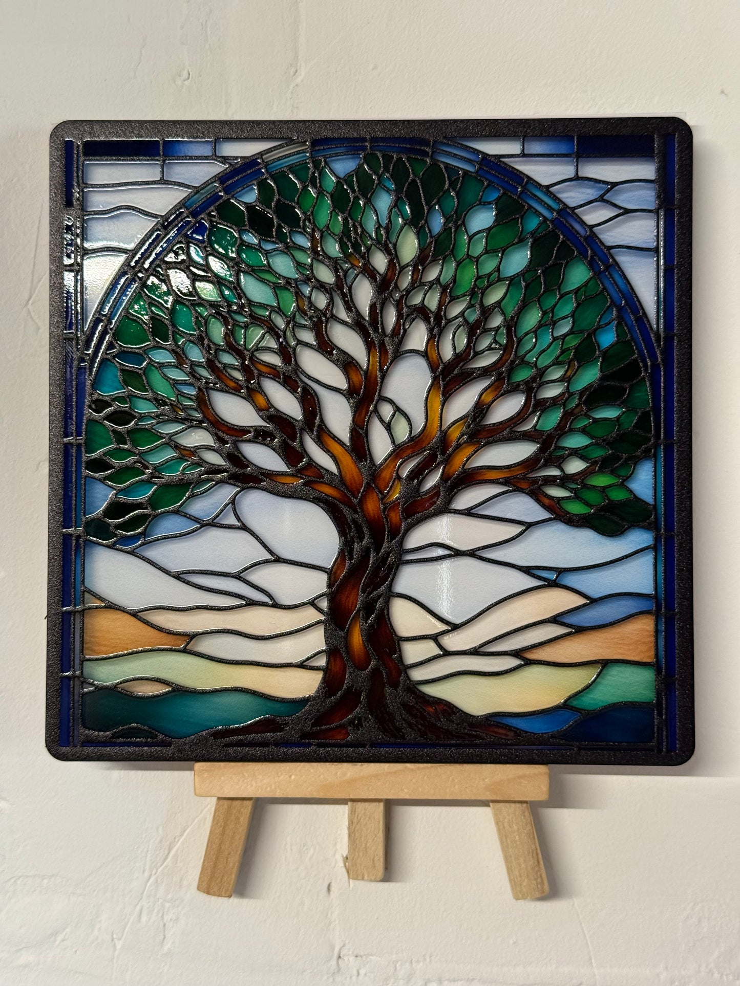 Vitrail Arbre de Vie – Symbole de sagesse et décoration spirituelle