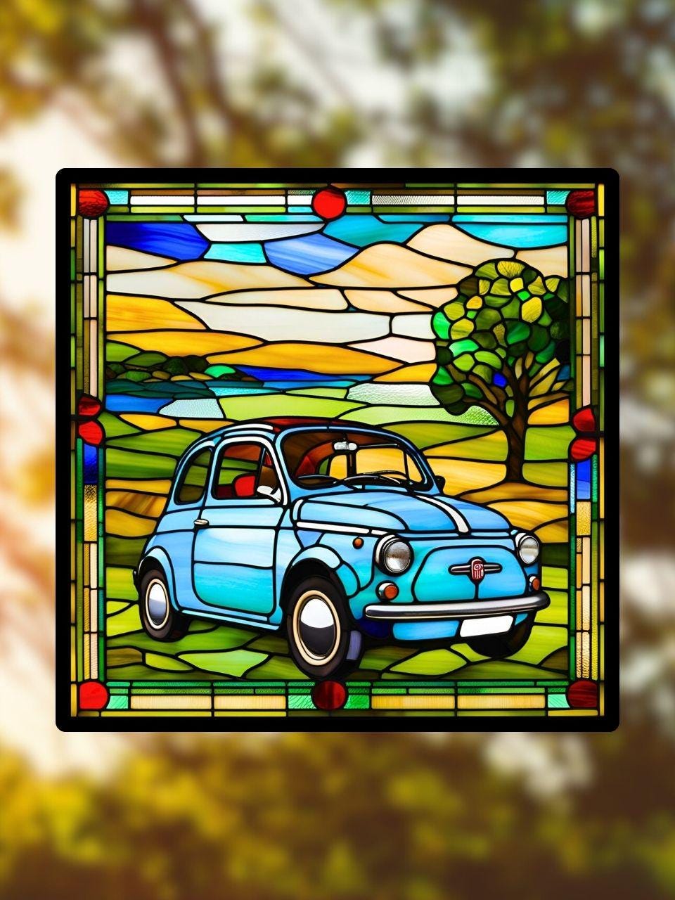 Vitrail voiture la fiat 500