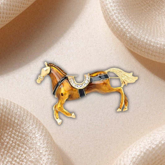 Broche Cheval Élégant – Bijou Animal Raffiné