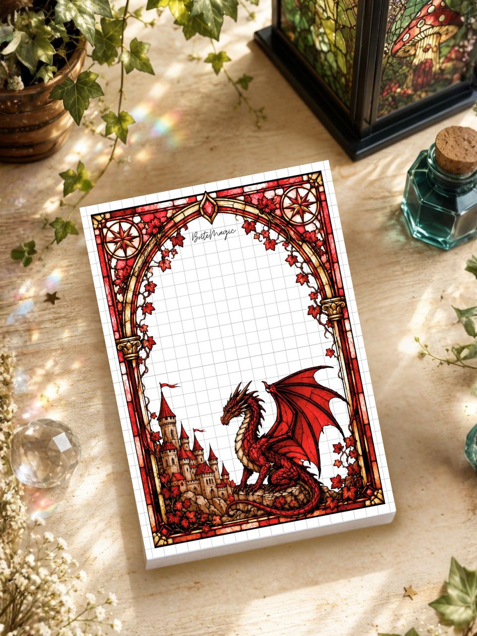 Bloc-notes A6 "Le Dragon Rouge"