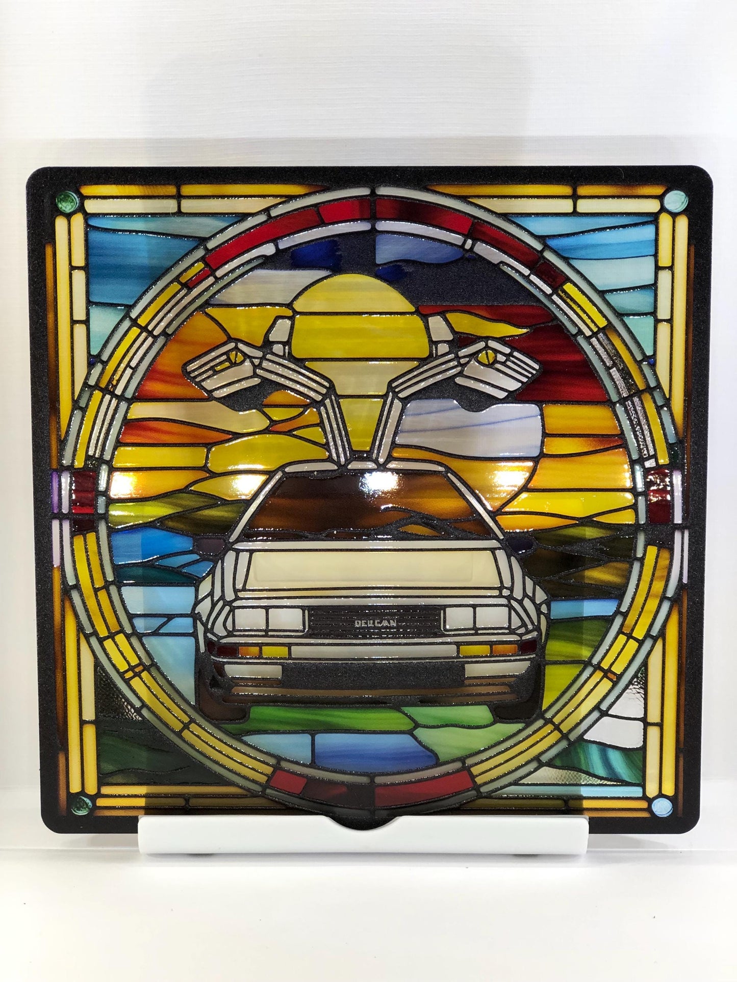 Vitrail voiture delorean