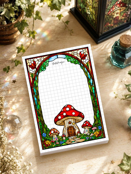 Bloc-notes A6 "La Maison Champignon"