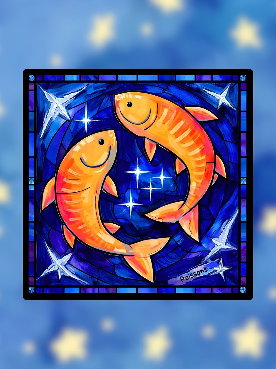 Vitrail Poissons – Signe astrologique intuition
