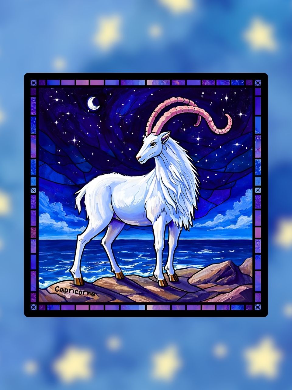 Vitrail Capricorne – Signe astrologique ambition