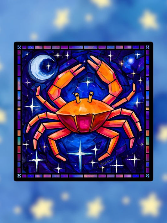 Vitrail Cancer – Signe astrologique eau émotion
