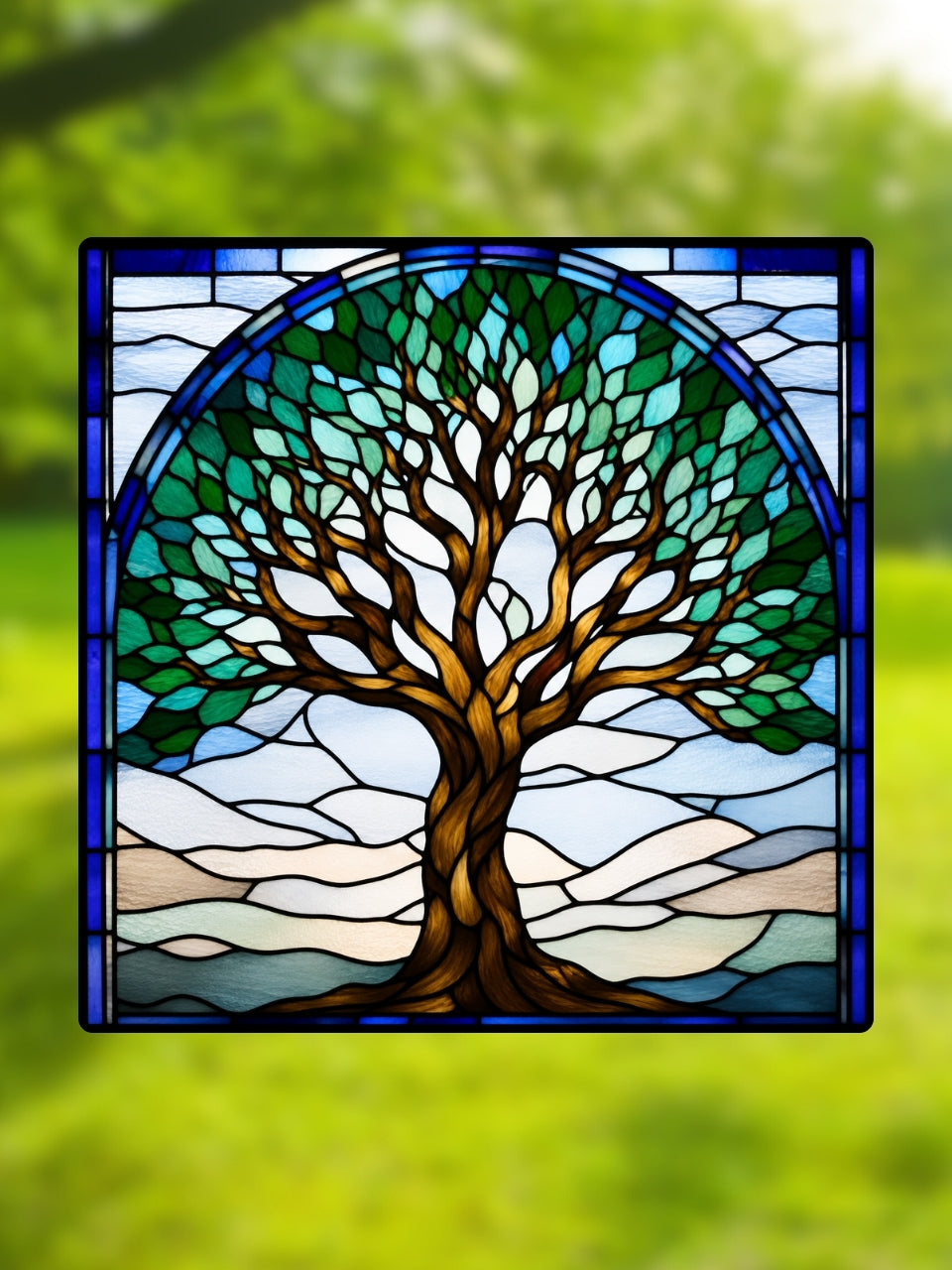 Vitrail Arbre de Vie – Symbole de sagesse et décoration spirituelle