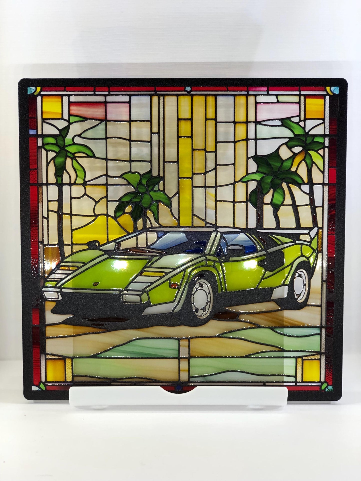 Vitrail voiture Lamborghini Countach