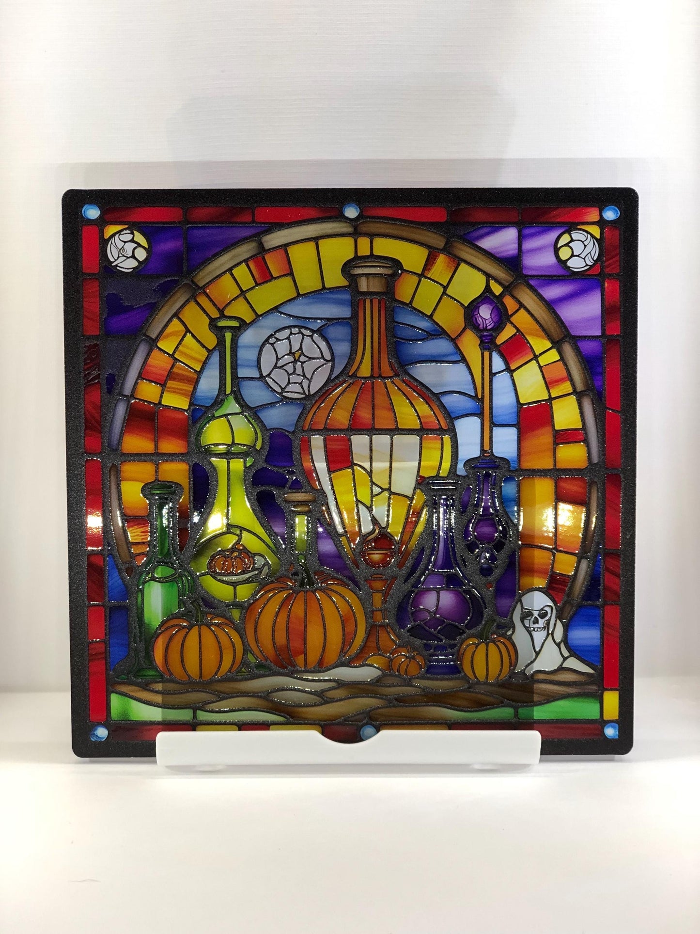 Vitrail Potions d’Halloween – Décoration de Vitre Mystique – Cadeau Original pour Passionnés de Magie et de Sorcellerie