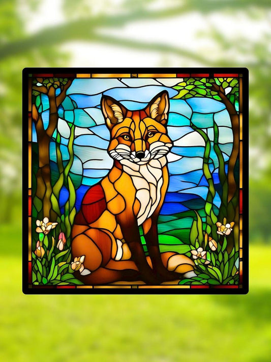 Vitrail Renard – Esprit de la forêt