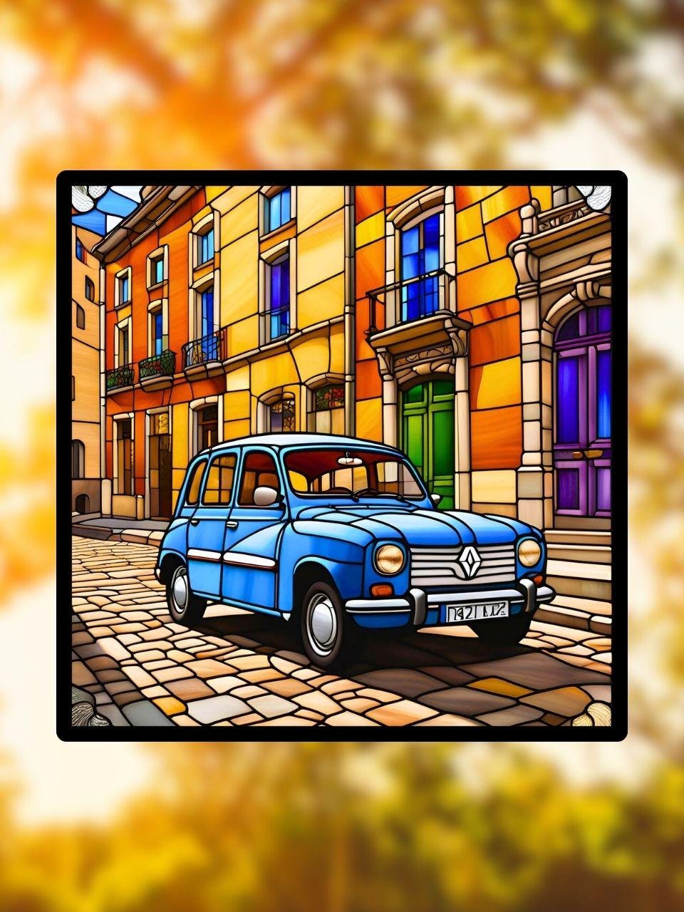 Vitrail voiture la 4L