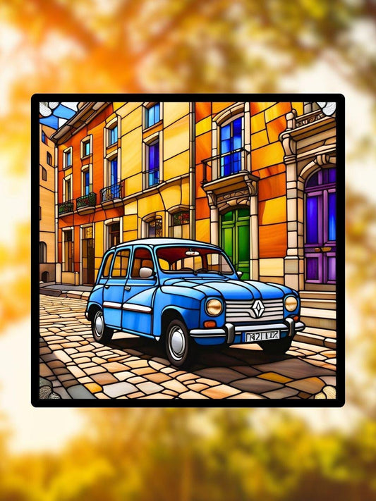 Vitrail voiture la 4L