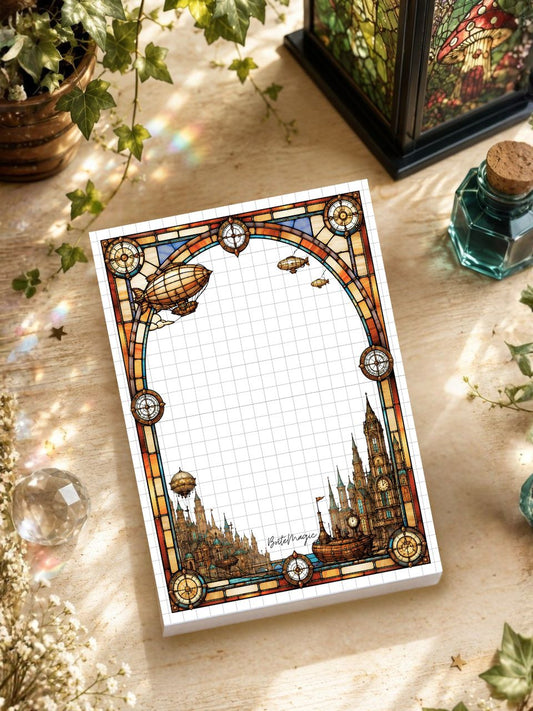Bloc-notes A6 "La Cité Steampunk"