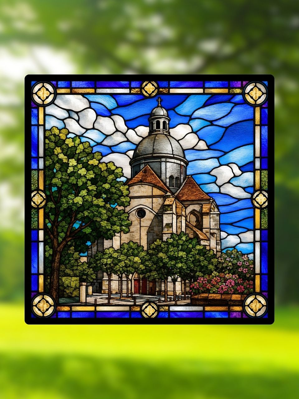 Vitrail Collégiale de Provins – Église Saint-Quiriace décoration médiévale