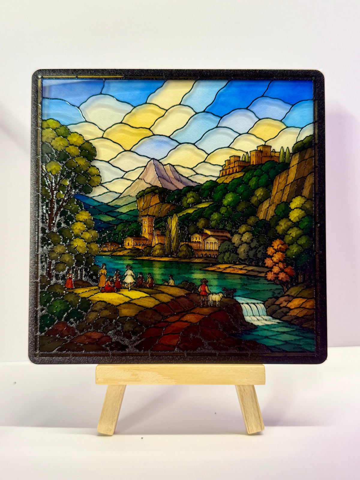 Vitrail Le Paysage du Lac – Inspiré des paysages classiques