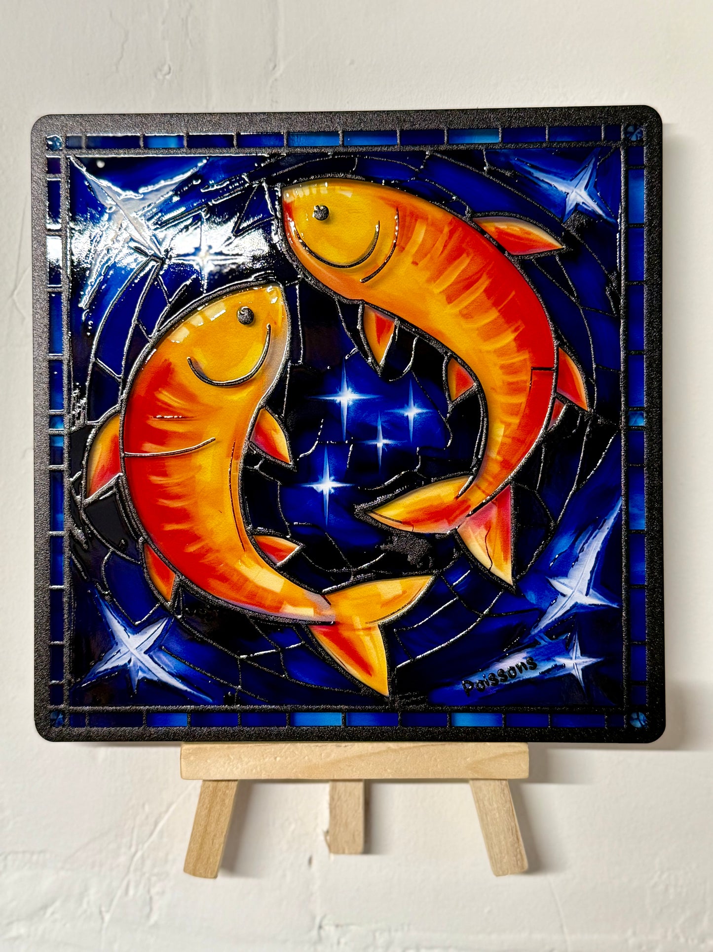 Vitrail Poissons – Signe astrologique intuition