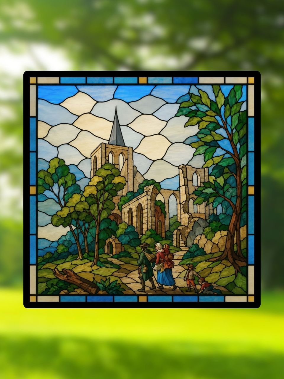 Vitrail Les Ruines de l'Abbaye – La beauté intemporelle du patrimoine