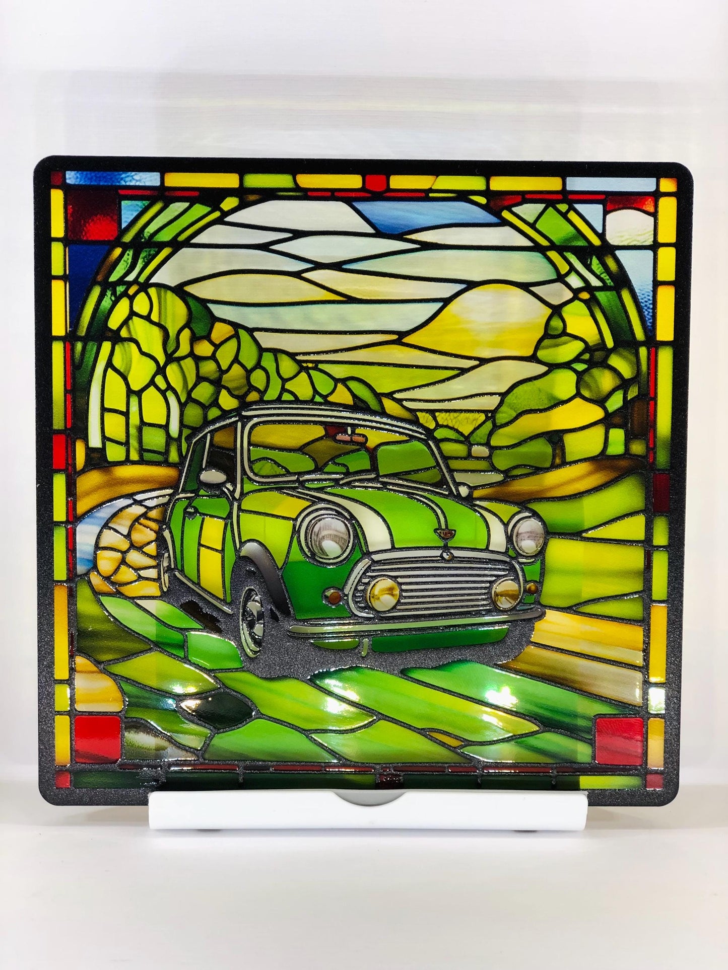 Vitrail voiture Austin mini Green