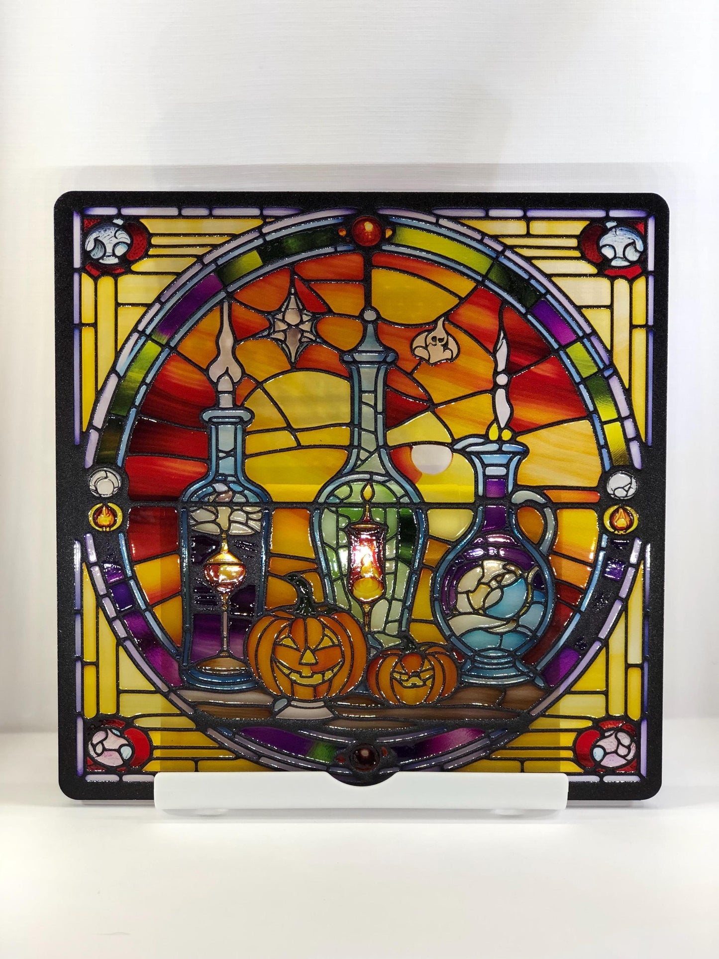 Vitrail Potions d’Halloween – Décoration de Vitre Mystique – Cadeau Original pour Passionnés de Magie et de Sorcellerie