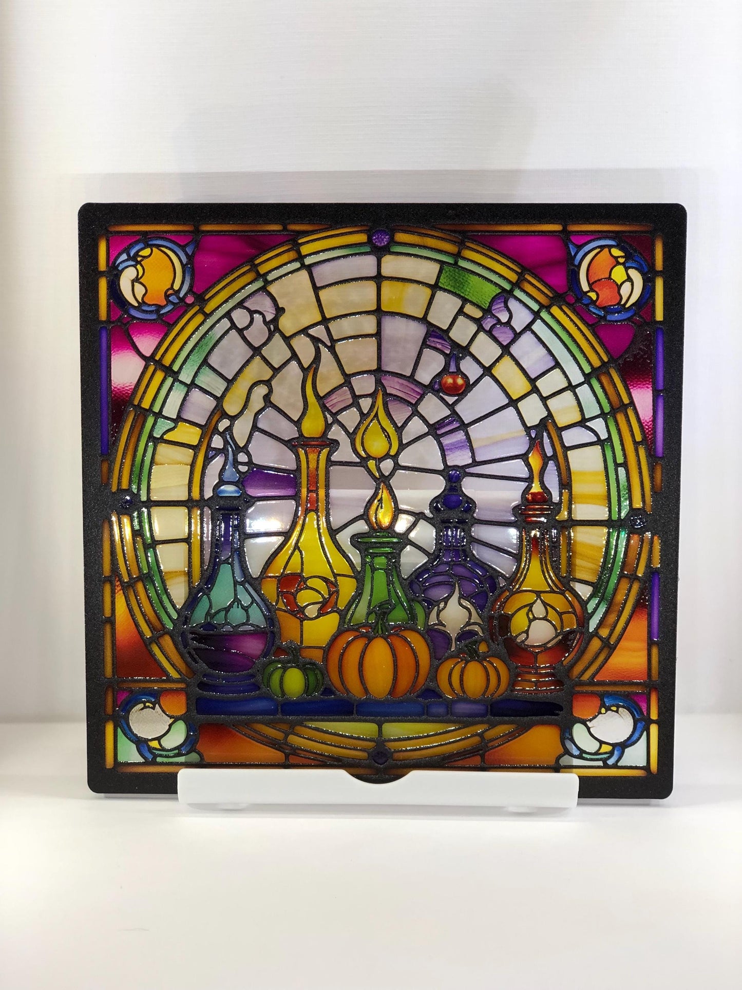 Vitrail Potions d’Halloween – Décoration de Vitre Mystique – Cadeau Original pour Passionnés de Magie et de Sorcellerie